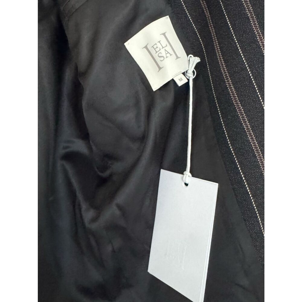 NWT HELSA Stripe Twill Boyfriend Blazer in Dark Grey Stripe - Picture 12 of 13